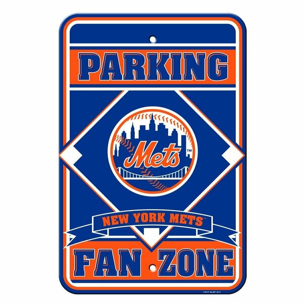 Fremont Die Consumer Products New York Mets Sign - Plastic - Fan Zone Parking - 12 in x 18 in 2324562234
